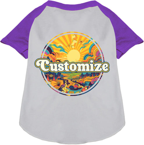 Custom Trippy Peaks Pet Raglan Shirts
