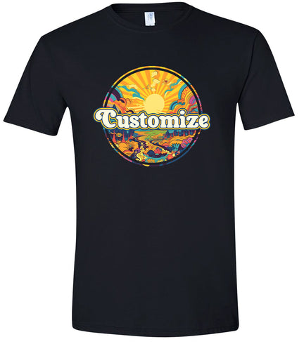 Custom Trippy Peaks Adult Gildan Soft Shirt