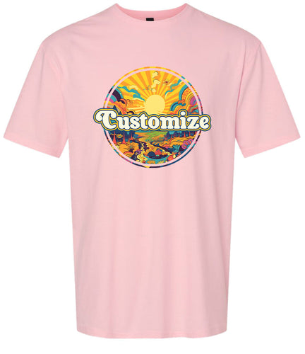 Custom Trippy Peaks Adult Gildan Soft Shirt