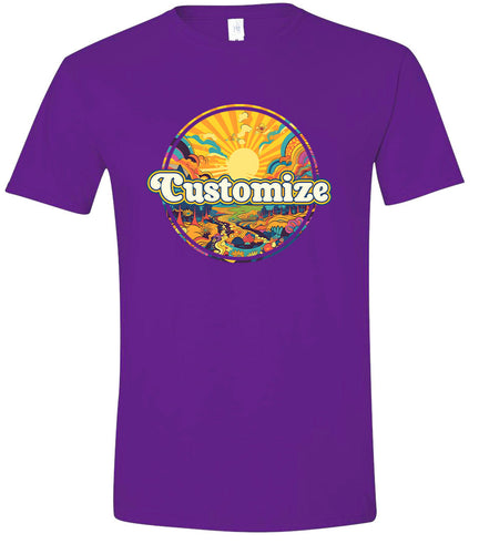 Custom Trippy Peaks Adult Gildan Soft Shirt