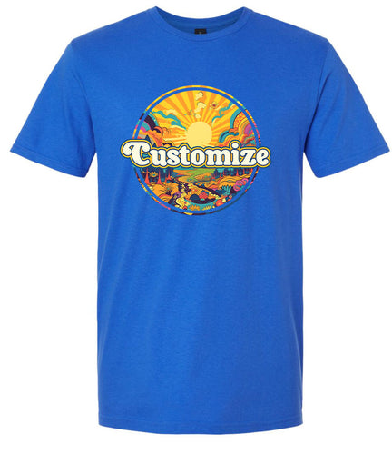 Custom Trippy Peaks Adult Gildan Soft Shirt