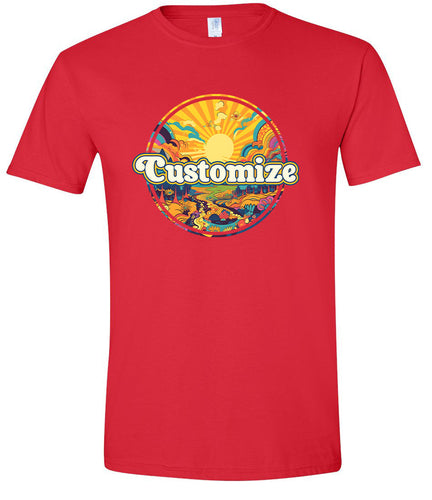 Custom Trippy Peaks Adult Gildan Soft Shirt