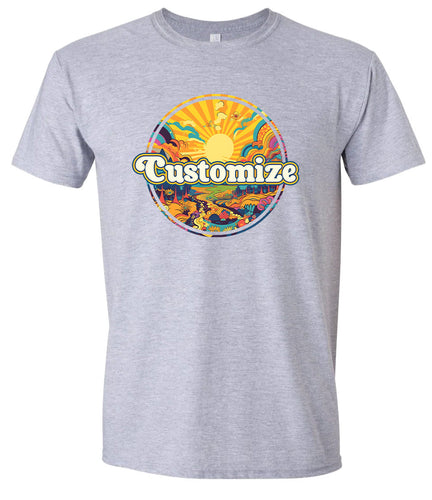 Custom Trippy Peaks Children's Gildan Soft Shirt
