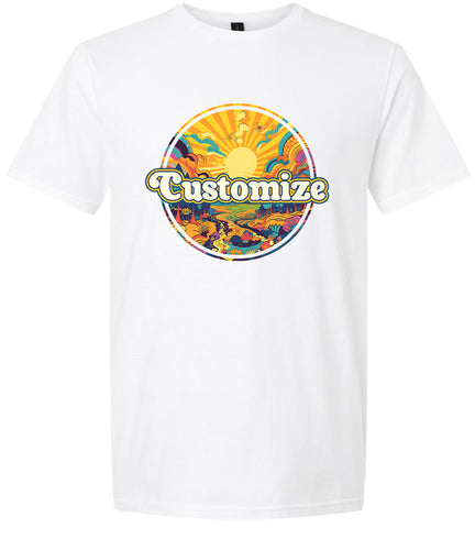 Custom Trippy Peaks Adult Gildan Soft Shirt