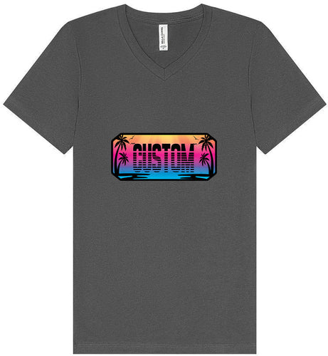 Custom Beach Shades Unisex V-Neck Shirt