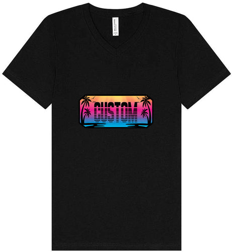 Custom Beach Shades Unisex V-Neck Shirt