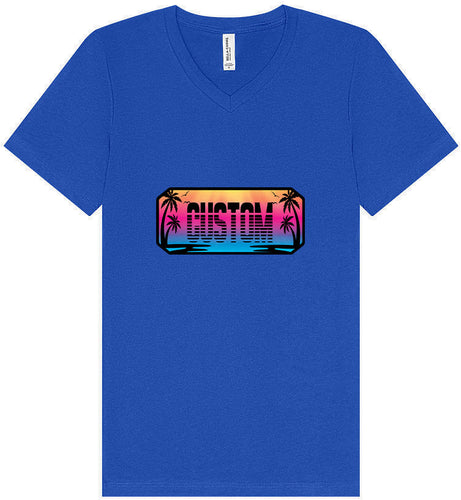 Custom Beach Shades Unisex V-Neck Shirt