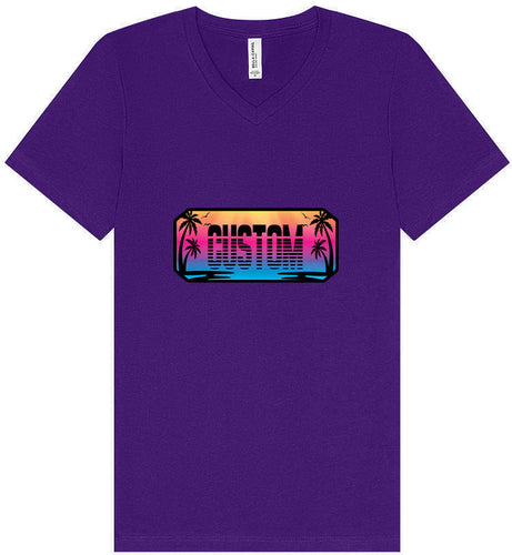 Custom Beach Shades Unisex V-Neck Shirt