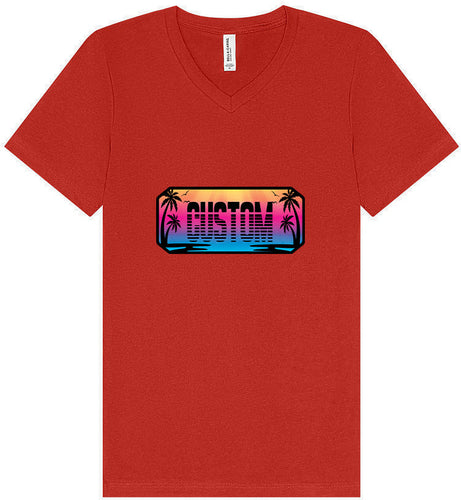 Custom Beach Shades Unisex V-Neck Shirt