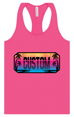 Custom Beach Shades Women's Racerback Tank