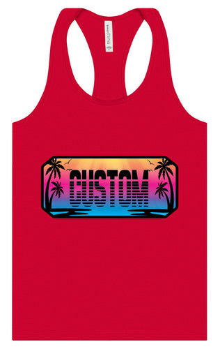 Custom Beach Shades Women's Racerback Tank