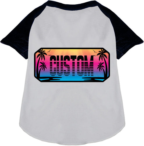Custom Beach Shades Pet Raglan Shirts