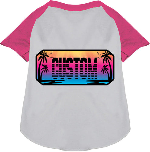Custom Beach Shades Pet Raglan Shirts