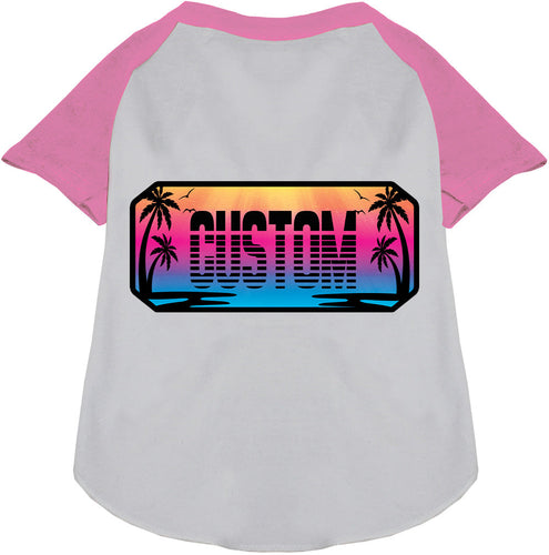 Custom Beach Shades Pet Raglan Shirts