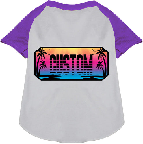 Custom Beach Shades Pet Raglan Shirts