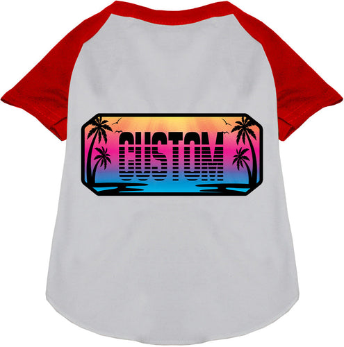 Custom Beach Shades Pet Raglan Shirts