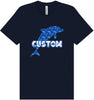 Custom Blue Dolphins Adult Bella Canvas Shirt