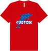 Custom Blue Dolphins Adult Bella Canvas Shirt