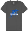 Custom Blue Dolphins Unisex V-Neck Shirt
