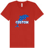 Custom Blue Dolphins Unisex V-Neck Shirt