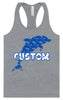 Custom Blue Dolphins Women's Racerback Tank