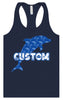 Custom Blue Dolphins Women's Racerback Tank
