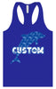 Custom Blue Dolphins Women's Racerback Tank