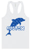 Custom Blue Dolphins Women's Racerback Tank