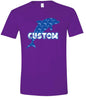 Custom Blue Dolphins Adult Gildan Soft Shirt