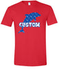 Custom Blue Dolphins Adult Gildan Soft Shirt