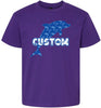 Custom Blue Dolphins Children's Gildan Soft Shirt