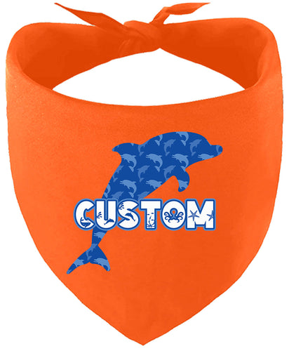 Custom Blue Dolphins Pet Bandana
