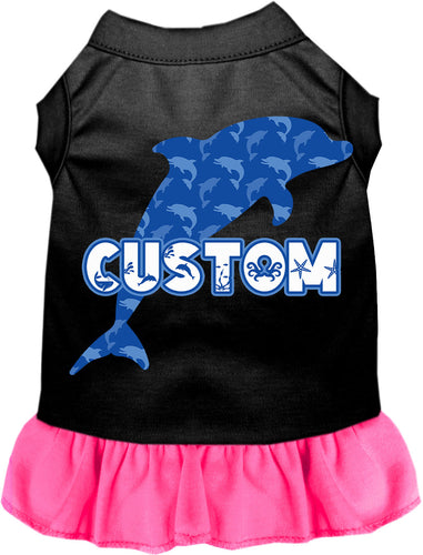 Custom Blue Dolphins Pet Dress