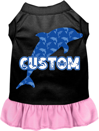 Custom Blue Dolphins Pet Dress