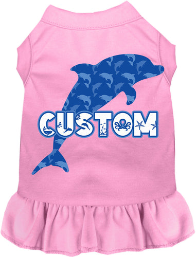 Custom Blue Dolphins Pet Dress
