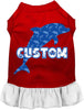 Custom Blue Dolphins Pet Dress