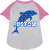 Custom Blue Dolphins Pet Raglan Shirts