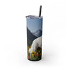 Skinny Tumbler with Straw – 20 oz Stainless Steel Cup