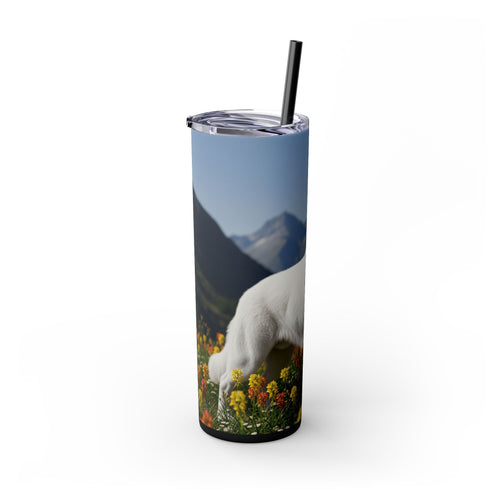 Skinny Tumbler with Straw – 20 oz Stainless Steel Cup