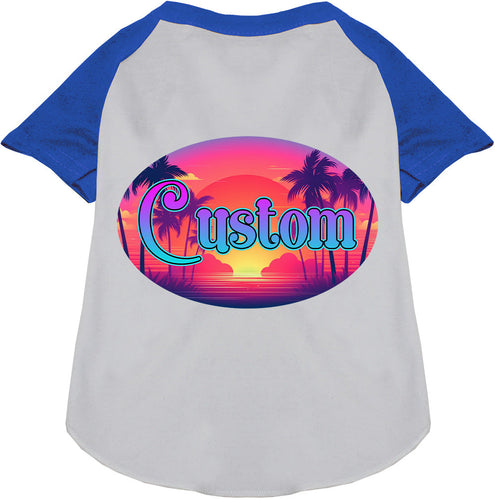 Custom Classic Beach Pet Raglan Shirts