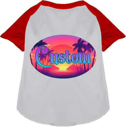 Custom Classic Beach Pet Raglan Shirts