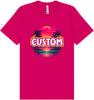 Custom Neon Beach Sunset Adult Bella Canvas Shirt
