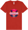 Custom Neon Beach Sunset Unisex V-Neck Shirt