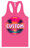 Custom Neon Beach Sunset Women's Racerback Tank