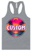 Custom Neon Beach Sunset Women's Racerback Tank