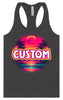 Custom Neon Beach Sunset Women's Racerback Tank