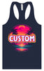 Custom Neon Beach Sunset Women's Racerback Tank