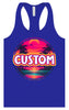 Custom Neon Beach Sunset Women's Racerback Tank