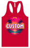 Custom Neon Beach Sunset Women's Racerback Tank