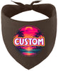 Custom Neon Beach Sunset Pet Bandana